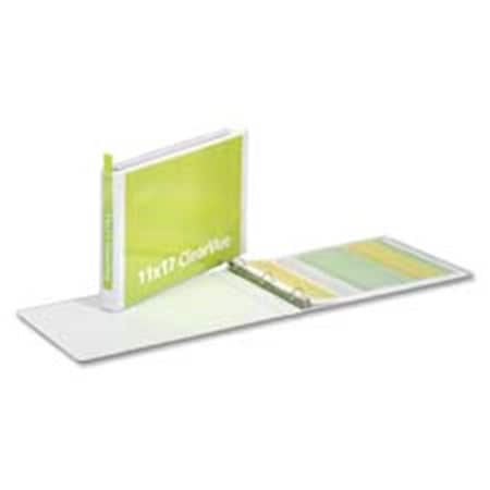 Cardinal Brands Clearvue D-Ring Binders- 11in.x17in.- 2in. Capacity- White CA463140